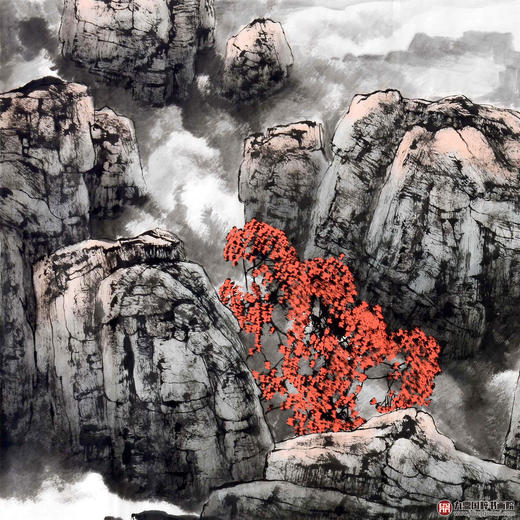 吴学强《太行当秋》68*138cm 山水横幅作品 办公室/客厅/书房挂画 商品图2