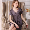 上海旗袍厂SK-S2501真丝睡裙女士中长款女春秋季桑蚕丝短袖简约夏大码丝绸睡裙 S2501 商品缩略图1
