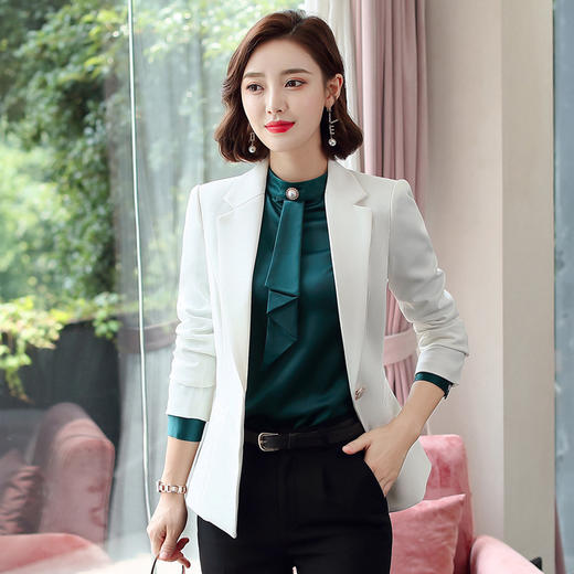 YJH-EY8903气质小西装   2020新款时尚女士一扣西服职业装 商品图1