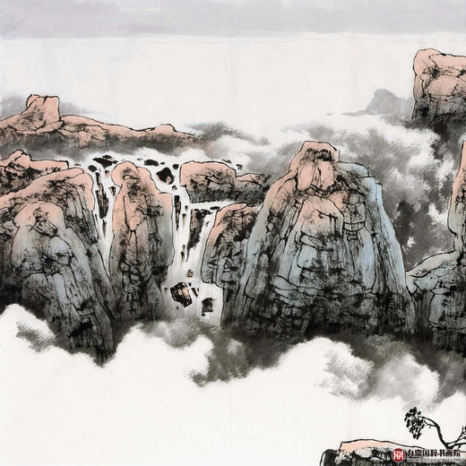 吴学强《秋山高》68*138cm 山水横幅作品 办公室/客厅/书房挂画 商品图2