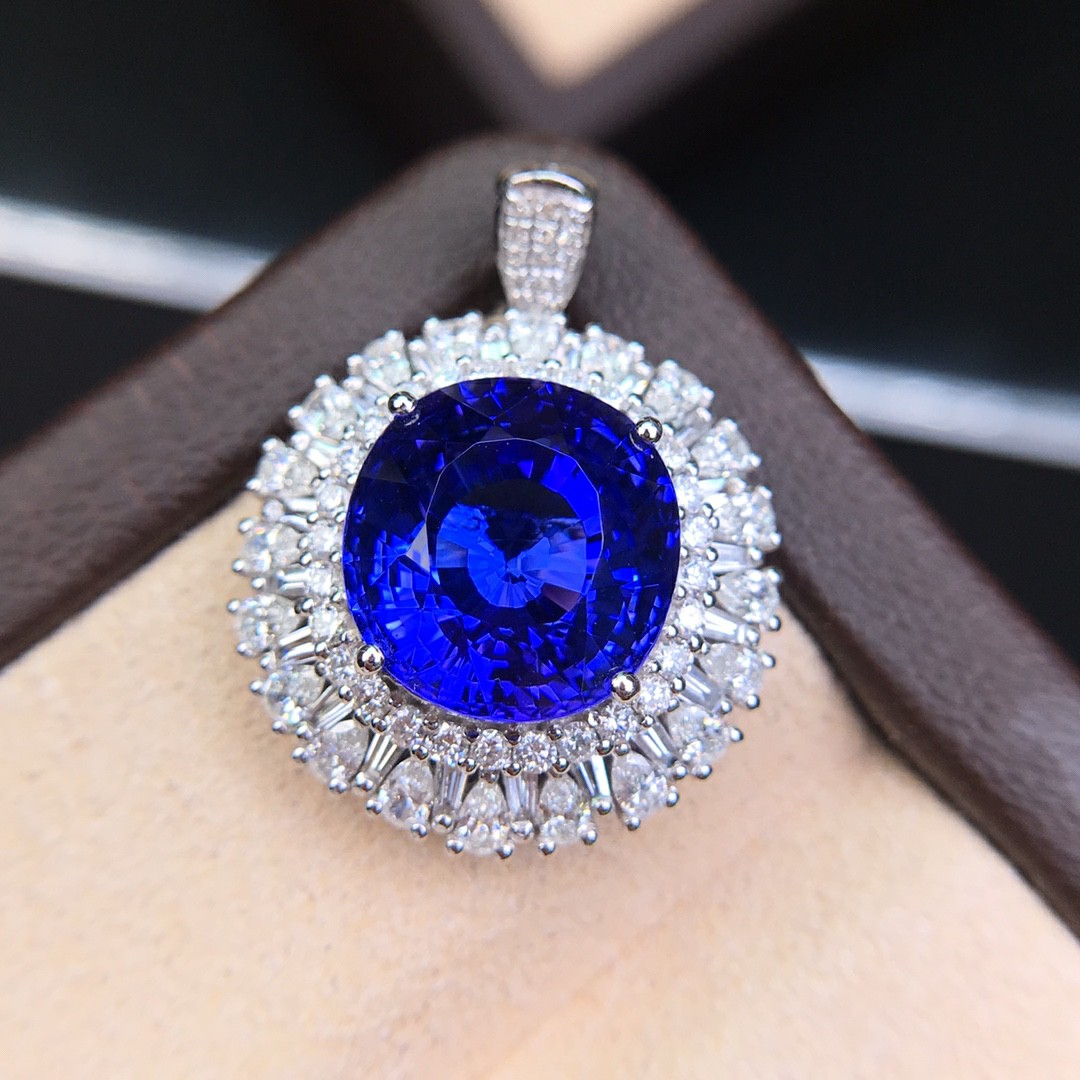 3克拉 总重11.5克天然坦桑石戒指吊坠两用款 - 贞玺珠宝