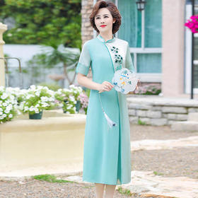 YMS-39P-2148新款高端复古绣花连衣裙