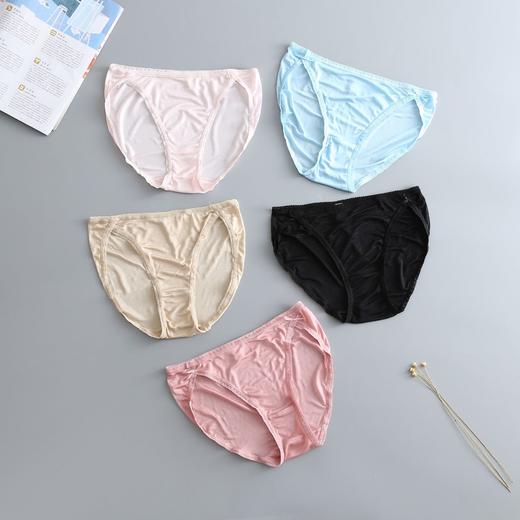 上海旗袍厂TG-TG01S005出口高档桑蚕丝女士内衣女士真丝性感内裤女真丝低腰三角裤 商品图0