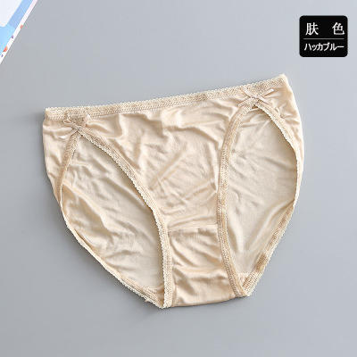 上海旗袍厂TG-TG01S005出口高档桑蚕丝女士内衣女士真丝性感内裤女真丝低腰三角裤 商品图8