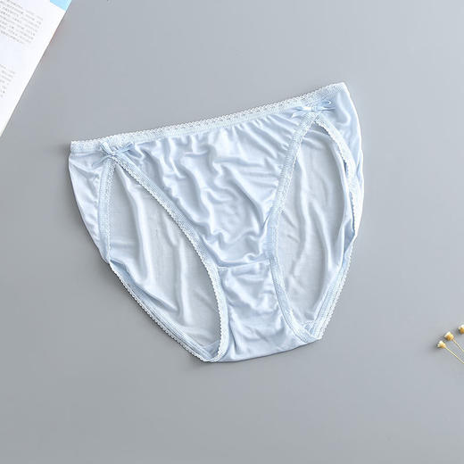 上海旗袍厂TG-TG01S005出口高档桑蚕丝女士内衣女士真丝性感内裤女真丝低腰三角裤 商品图6