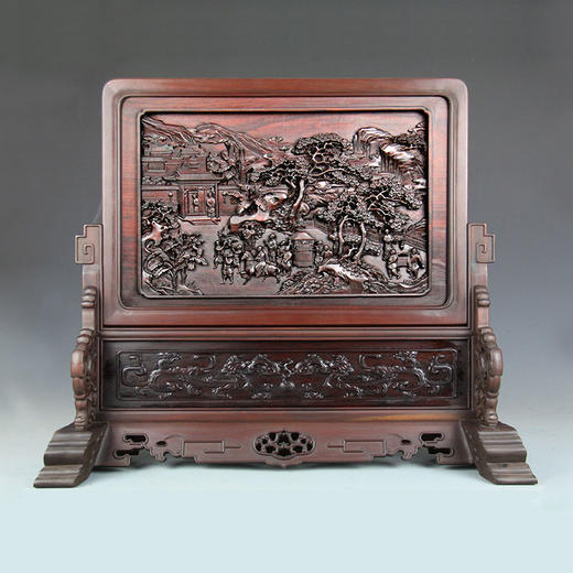 喜事连连°精座&简座酸枝插屏 商品图1