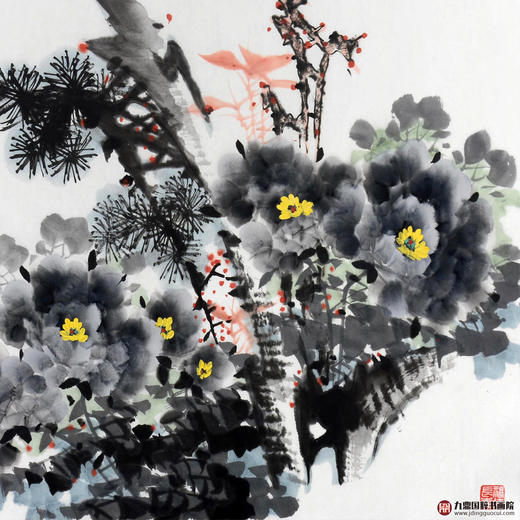 李子玉《青龙出海图》68*138cm 花鸟横幅作品 茶室/卧室挂画 商品图3