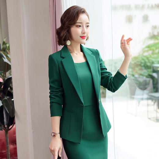 YJH-EY8903气质小西装   2020新款时尚女士一扣西服职业装 商品图3