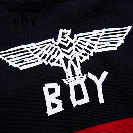 4楼boy london春夏官方老鹰logo拼接潮流宽松情侣卫衣405402吊牌999折