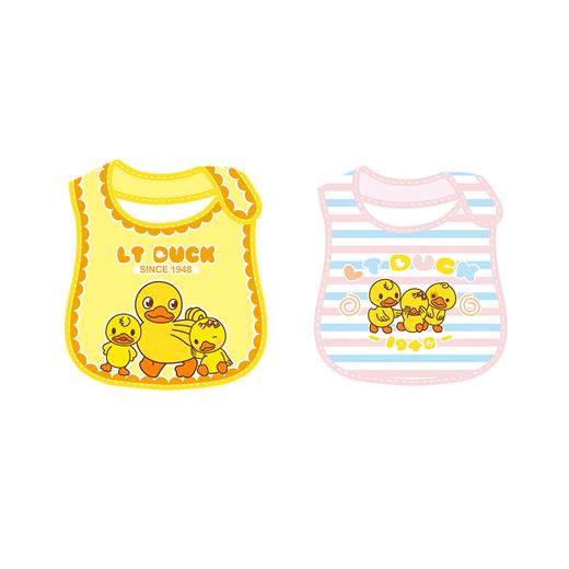 达维适婴儿6形口水巾2条装(黄/粉)LT-DS-DWYJ-A002# 商品图1