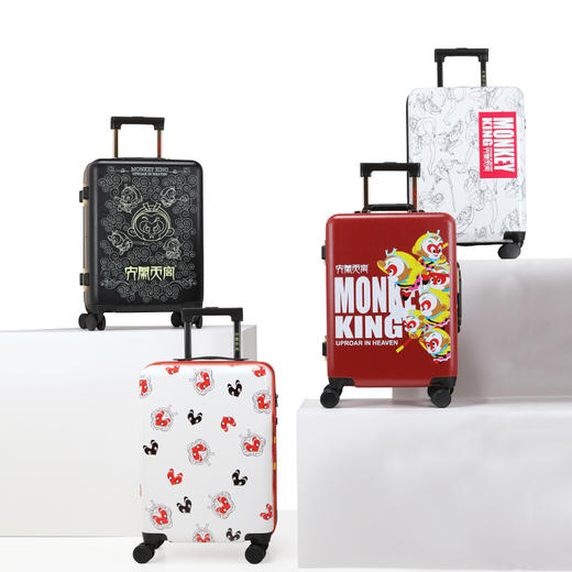 国潮新品 银座大闹天宫系列拉杆箱 行李箱 可登机20寸拉链箱A-9389L 商品图2