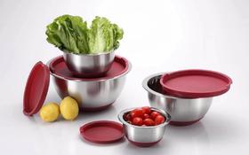 5F  不锈钢4件套盆