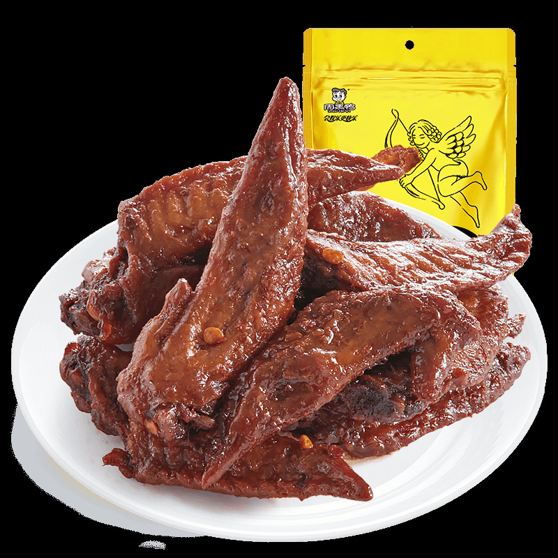 周黑鸭鸡翅尖170g2袋独立小包装每袋内含10小包左右