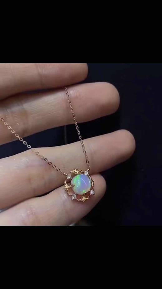 d61613 18k精品欧泊项链