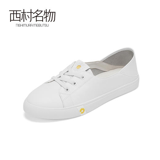 西村名物春夏新品一脚蹬小雏菊小白鞋X20CM30041 商品图2