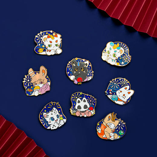 《非人哉官方店》 有兽焉-夏日烟花系列-金属徽章盲盒衣服饰品 商品图2
