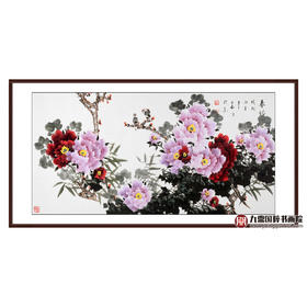 李子玉《春讯》68*138cm 花鸟横幅作品 茶室/卧室挂画