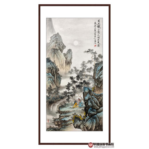 李学亮《月上随人意 人间月更清》68*138cm 山水竖幅作品 玄关/办公室挂画 商品图0