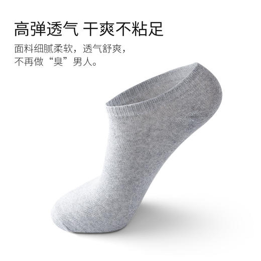 【南极人吸汗棉袜*5双装】内衣春夏季薄款船袜潮地滩袜子 商品图2