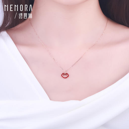 如意系列玫瑰18K金祥云项链KN282801 商品图4