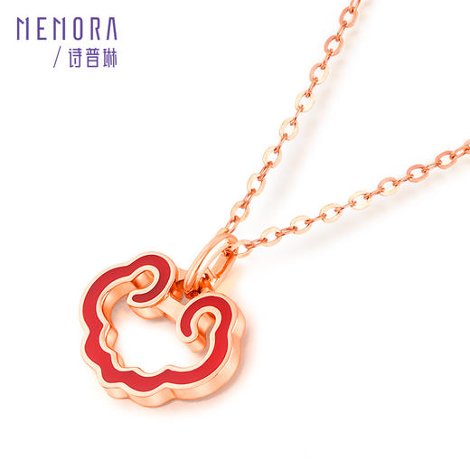 如意系列玫瑰18K金祥云项链KN282801 商品图2