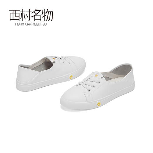 西村名物春夏新品一脚蹬小雏菊小白鞋X20CM30041 商品图0
