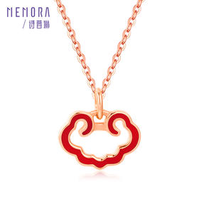 如意系列玫瑰18K金祥云项链KN282801