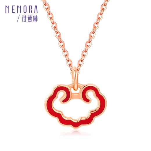 如意系列玫瑰18K金祥云项链KN282801 商品图0