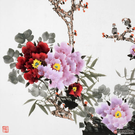 李子玉《春讯》68*138cm 花鸟横幅作品 茶室/卧室挂画 商品图2