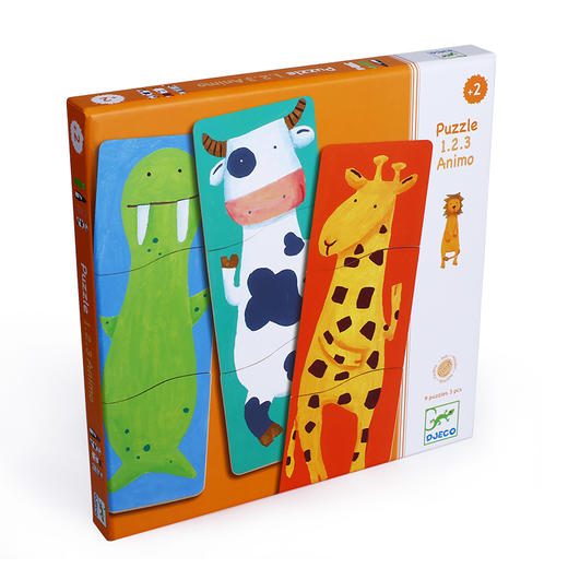 djeco宝宝大块木质动物拼图儿童益智幼儿早教玩具两片1-2岁手抓板 商品图4