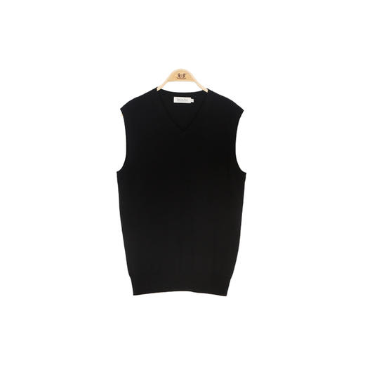 METTE羊绒世家2020秋冬新品男100%山羊绒背心纯色百搭V领针织毛衣 商品图9