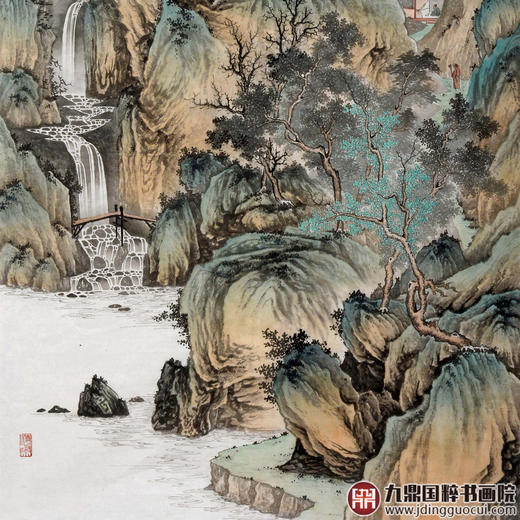 李学亮《昨夜山中宿雨晴》68*138cm 山水竖幅作品 玄关/办公室挂画 商品图3