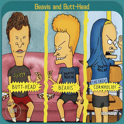 Super7 瘪四与大头蛋系列1 Beavis & Butthead 复古挂卡 商品图2