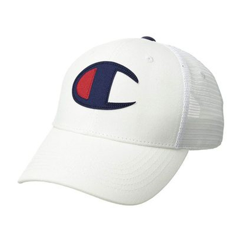 美国冠军champion时尚潮款大logo刺绣鸭舌帽棒球帽白色美国直邮