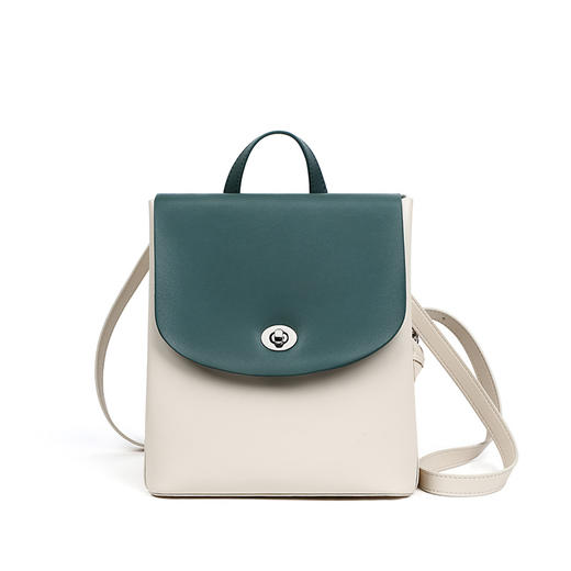 AGS-4042双肩包新款时尚真皮背包百搭大容量韩版森系包 商品图4