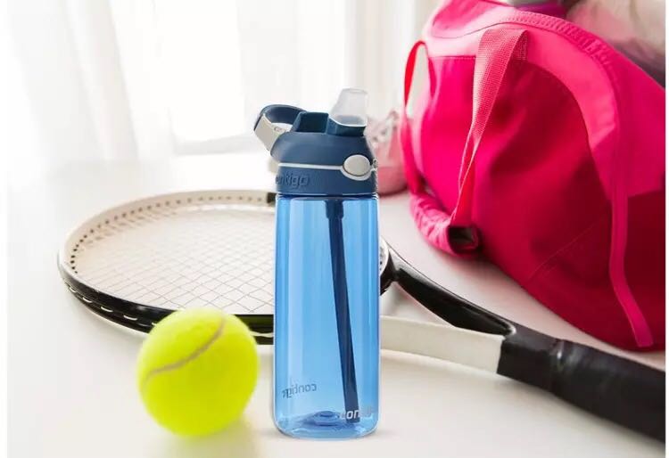 康迪克contigo成人款ashland锁扣运动吸管杯蒂芙尼蓝750ml