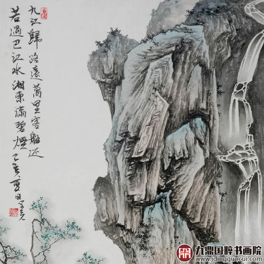 李学亮《九江归路远 万里客船还》68*138cm 山水竖幅作品 玄关/办公室挂画 商品图2