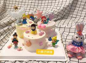 狮子家-3个四寸卡通生日蛋糕 纪念日蛋糕 聚会 仪式感必备