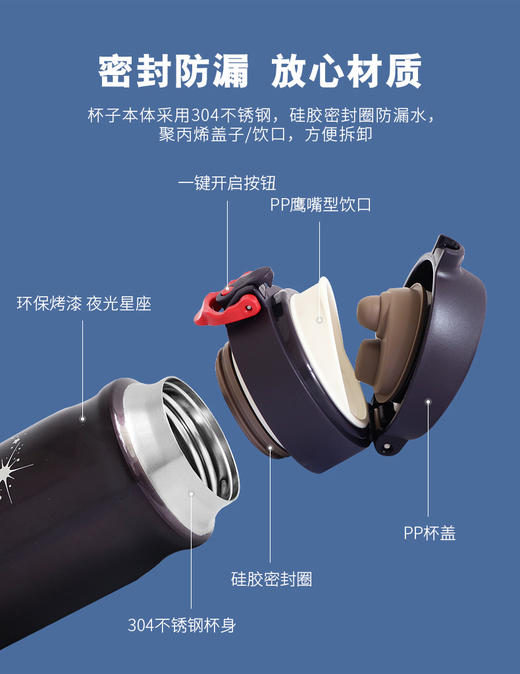 膳魔师星座真空不锈钢保温杯TCMB-550 商品图2