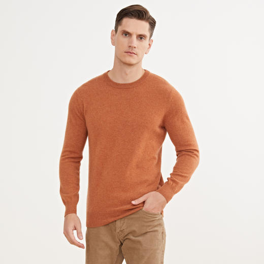 METTE羊绒世家2020秋冬新品男100%山羊绒衫时尚基础百搭圆领毛衣 商品图2