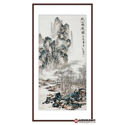 李学亮《秋山问道图》68*138cm 山水竖幅作品 玄关/办公室挂画 商品图0