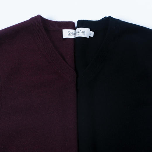 METTE羊绒世家2020秋冬新品男100%山羊绒背心纯色百搭V领针织毛衣 商品图4