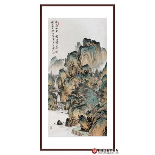 李学亮《昨夜山中宿雨晴》68*138cm 山水竖幅作品 玄关/办公室挂画 商品图0