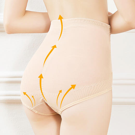 DDF-668【排扣收腹裤】网纱中腰透气产后塑身提臀美体裤 商品图3