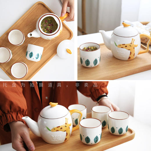 卡通萌趣茶壶套装 四个杯子一个茶壶 商品图2