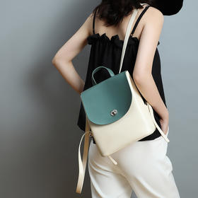 AGS-4042双肩包新款时尚真皮背包百搭大容量韩版森系包