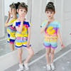 XD-A8888小雏菊套装儿童韩版条纹短裤两件套潮 商品缩略图0