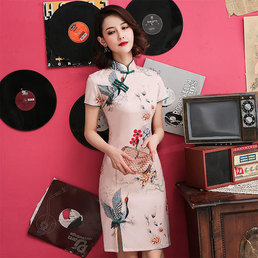 YC-6011旗袍年轻款新式中国风短款现代日常夏季连衣裙 商品图1