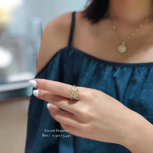 六边形Art Deco黃钻戒指 商品图2