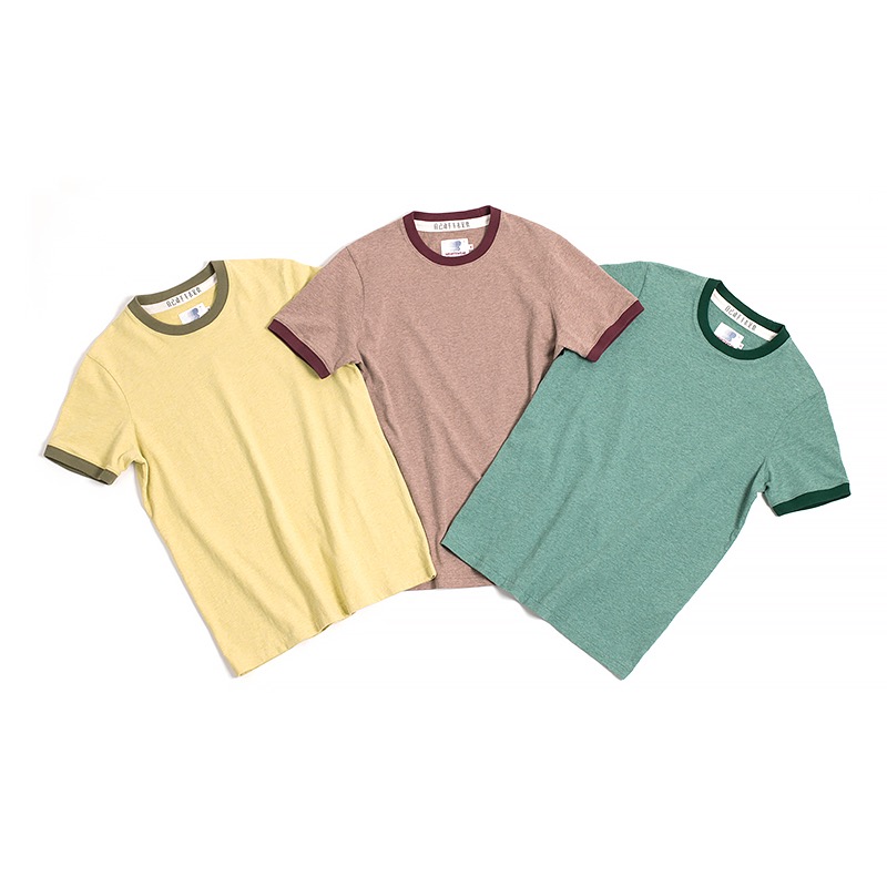 国棉壹厂/17a003/复古撞色领短袖TVintageRepublic